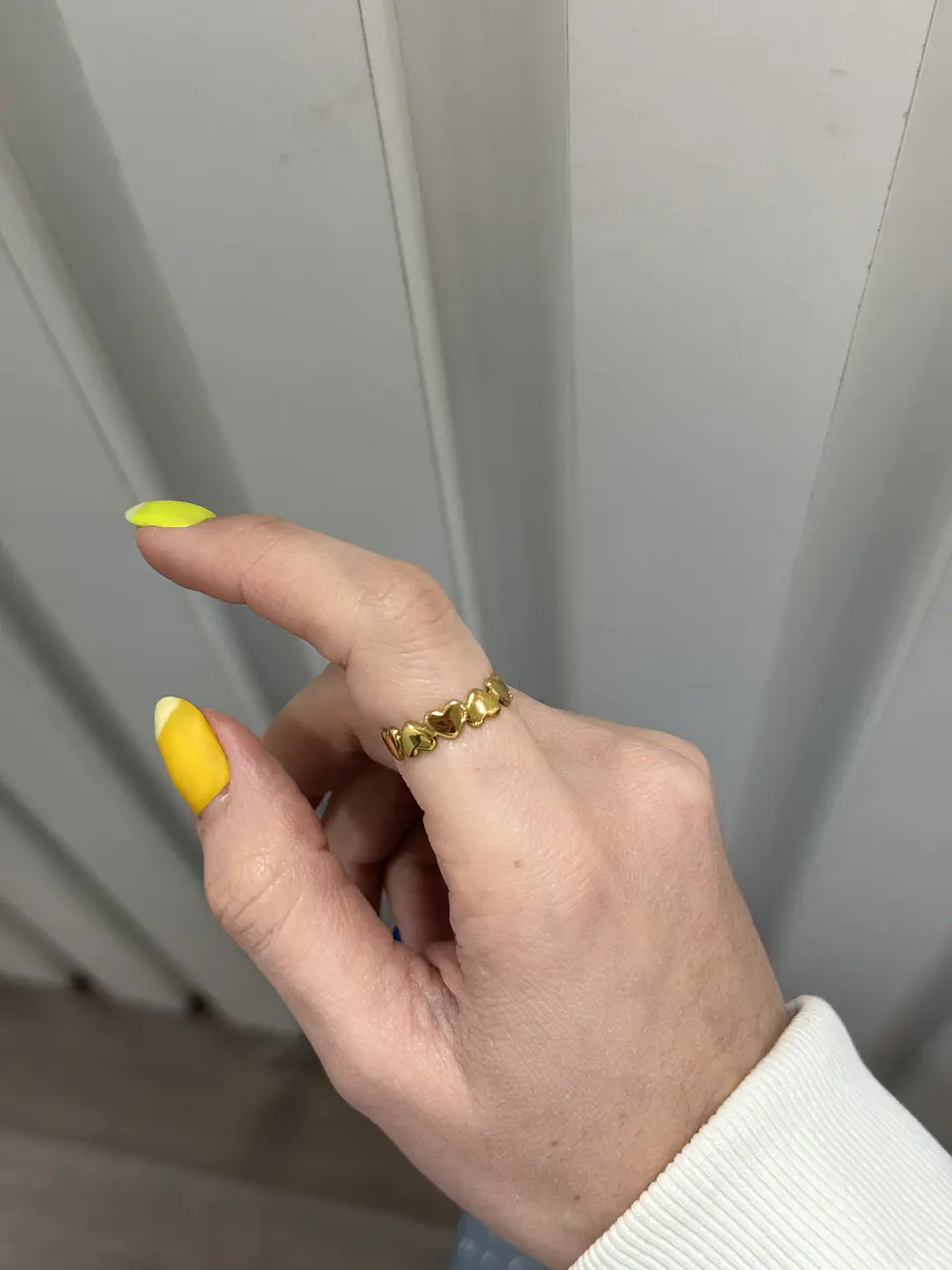 Anillo Corazones Dorado 2