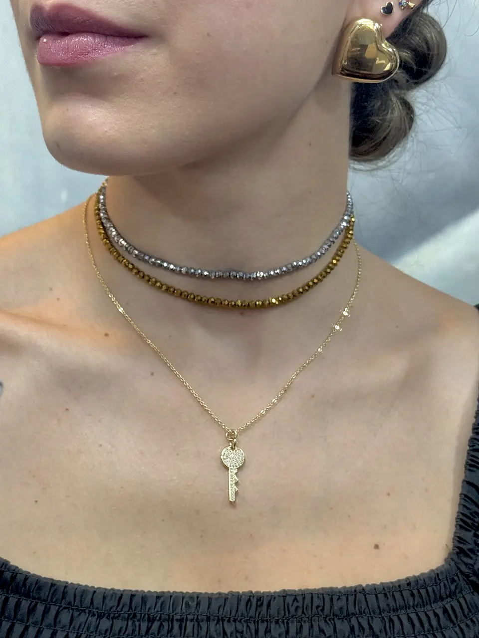 Collar ajustable cristales 2