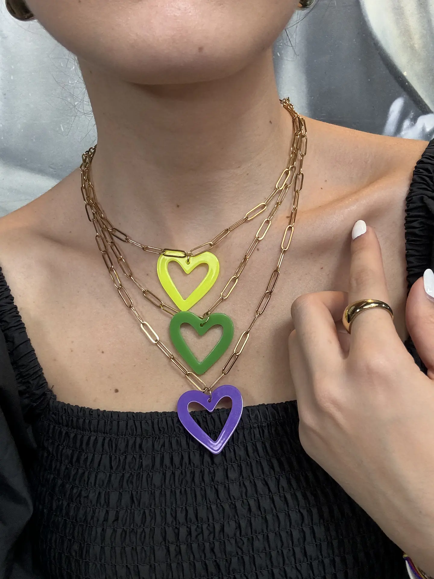 Collar Corazon Acrilico 1