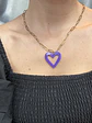 Collar Corazon Acrilico - Miniatura 4