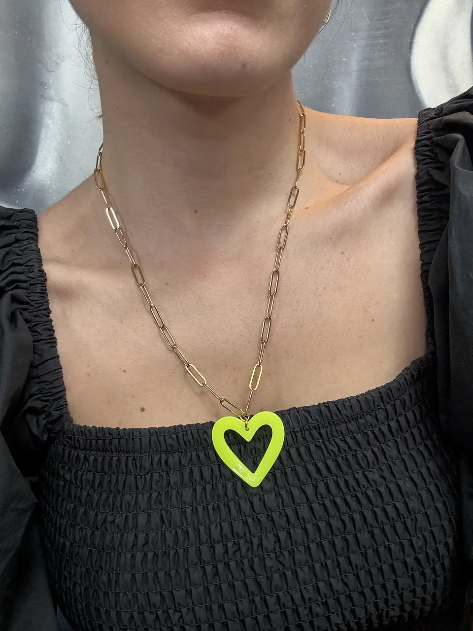 Collar Corazon Acrilico 5