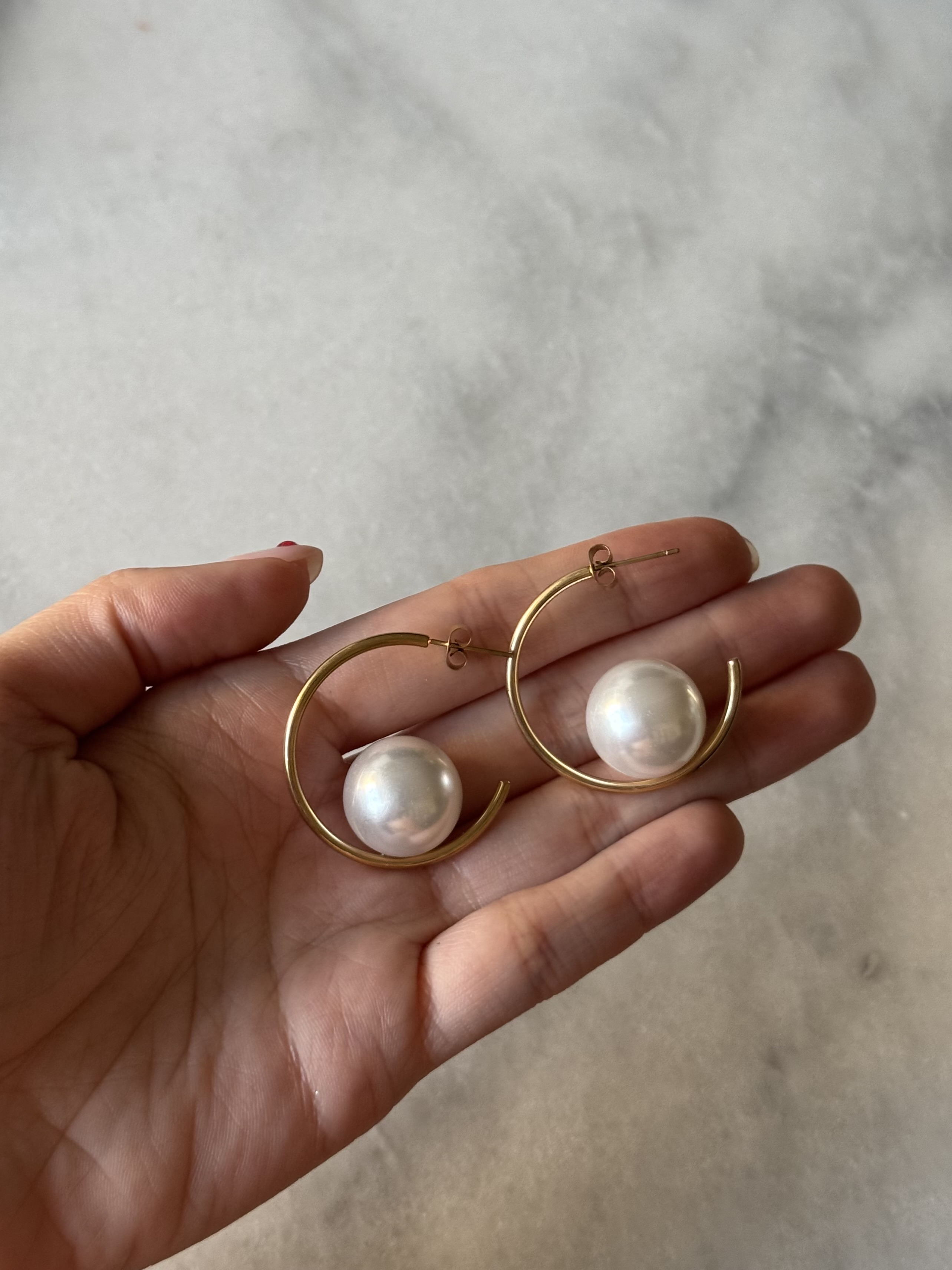 Argollas Maxi Perlas