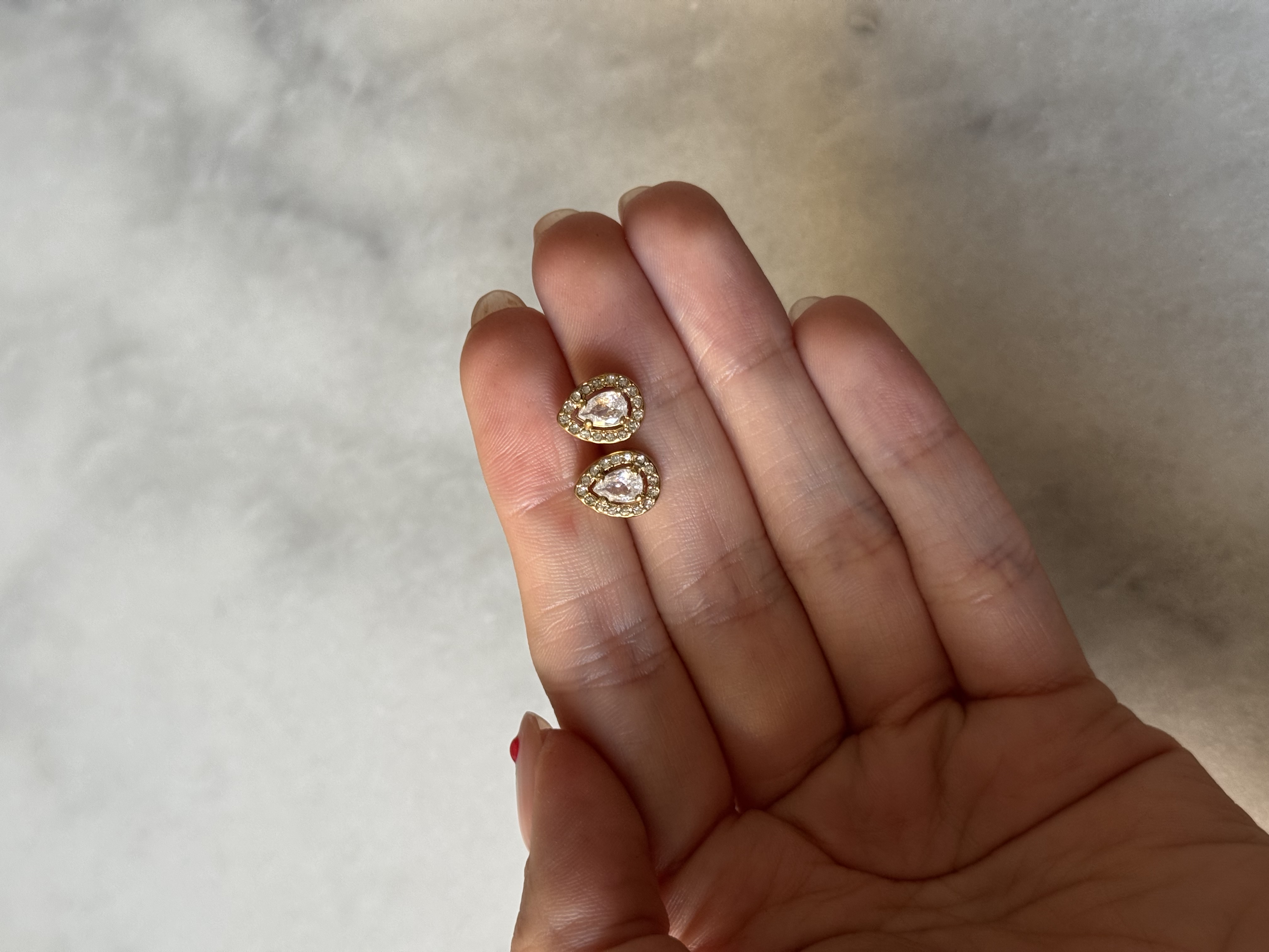 Aros Gotas Cristales