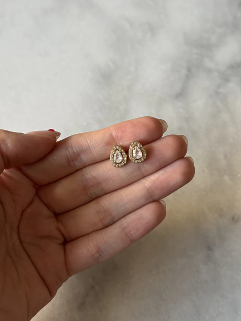 Aros Gotas Cristales