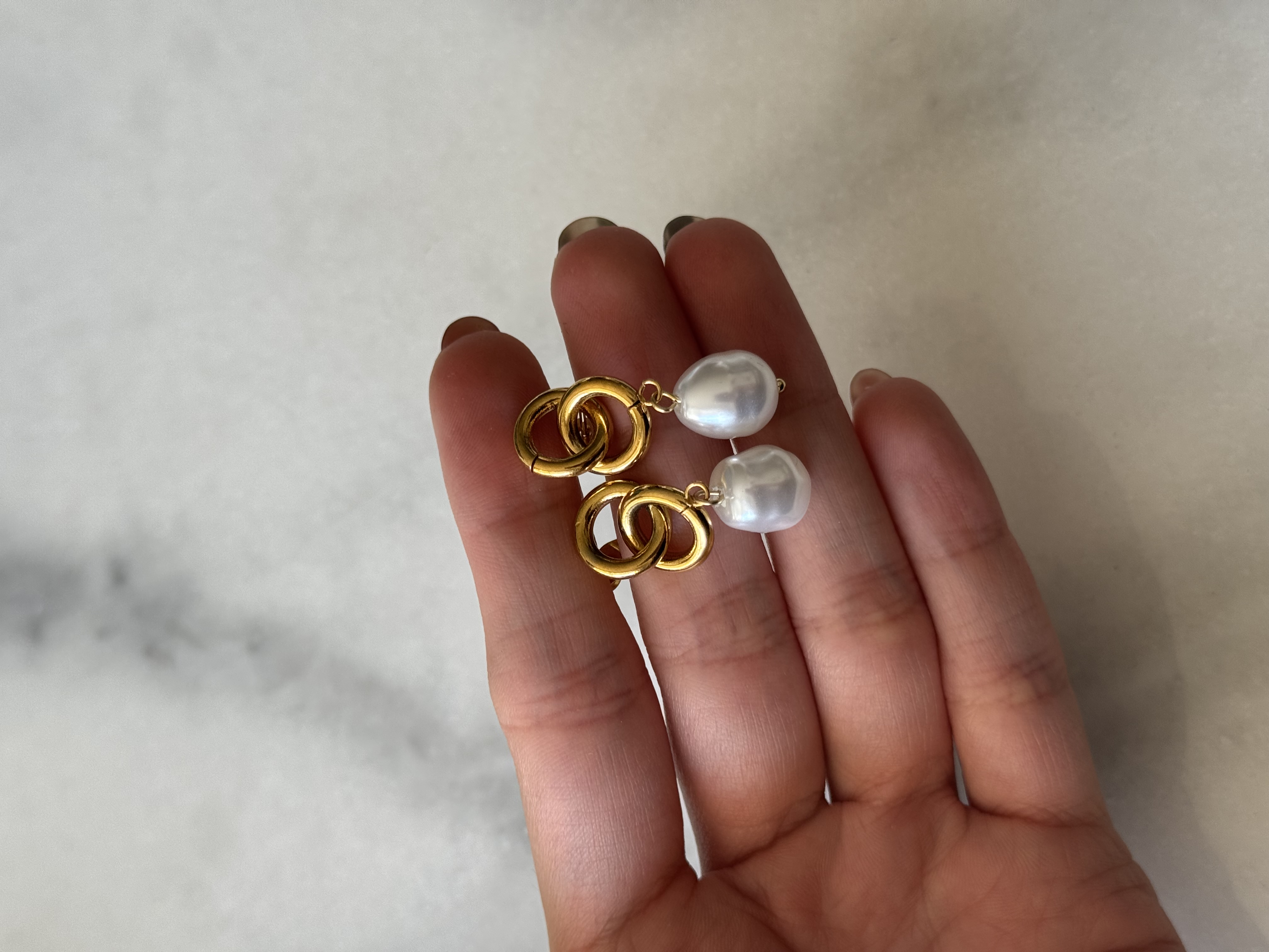 Aros Doble Perlas