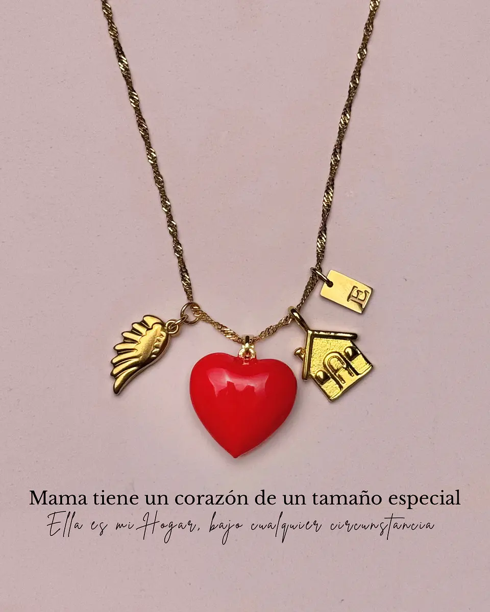 Collar Diseña tu historia cercana al corazon (4 DIJES) 2
