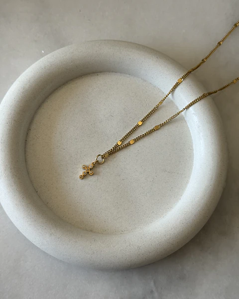Collar Cruz Mini Cristal