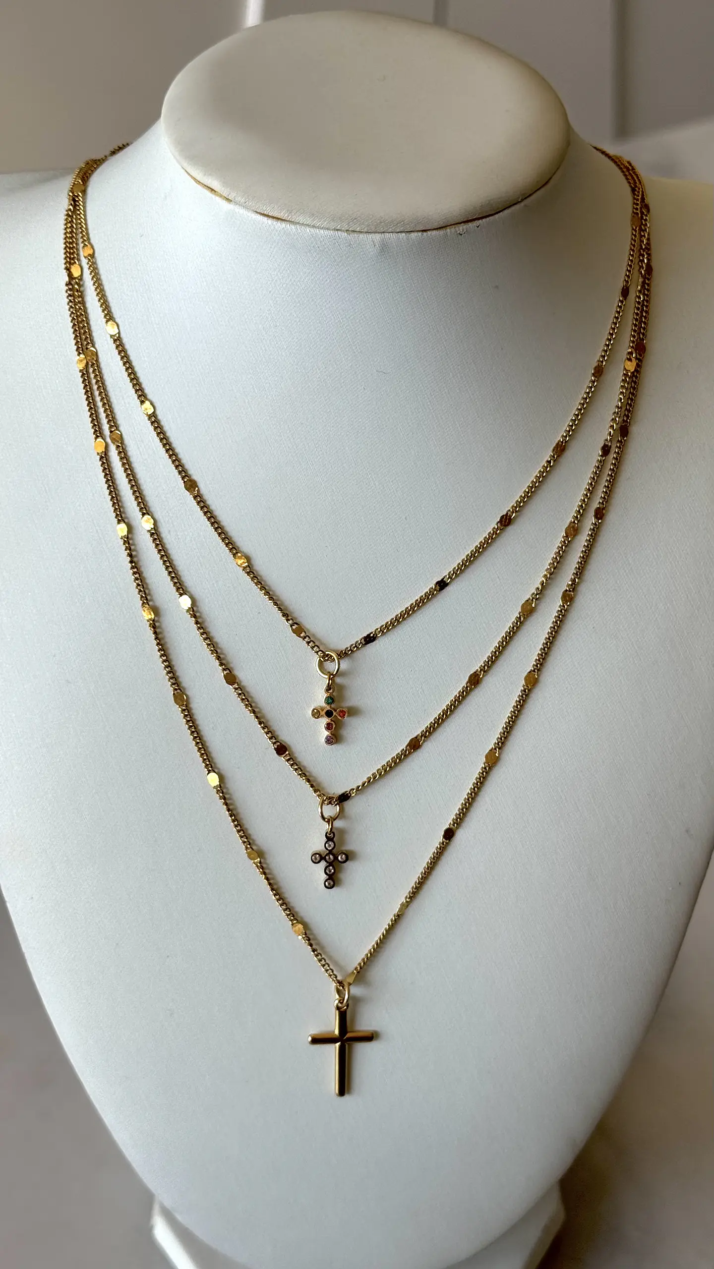Collar Cruz Mini Cristal 3