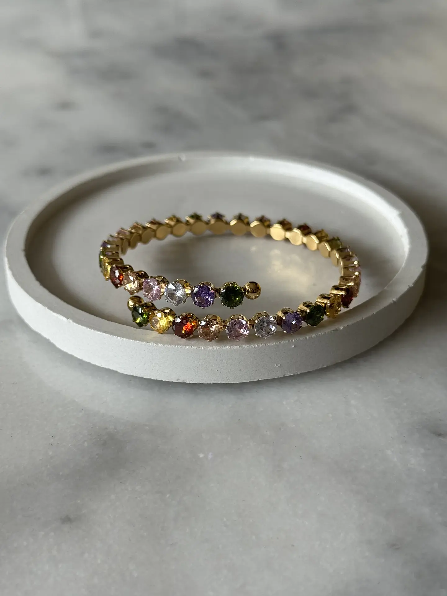 Brazalete Cristales Ajustable - Dorada  1