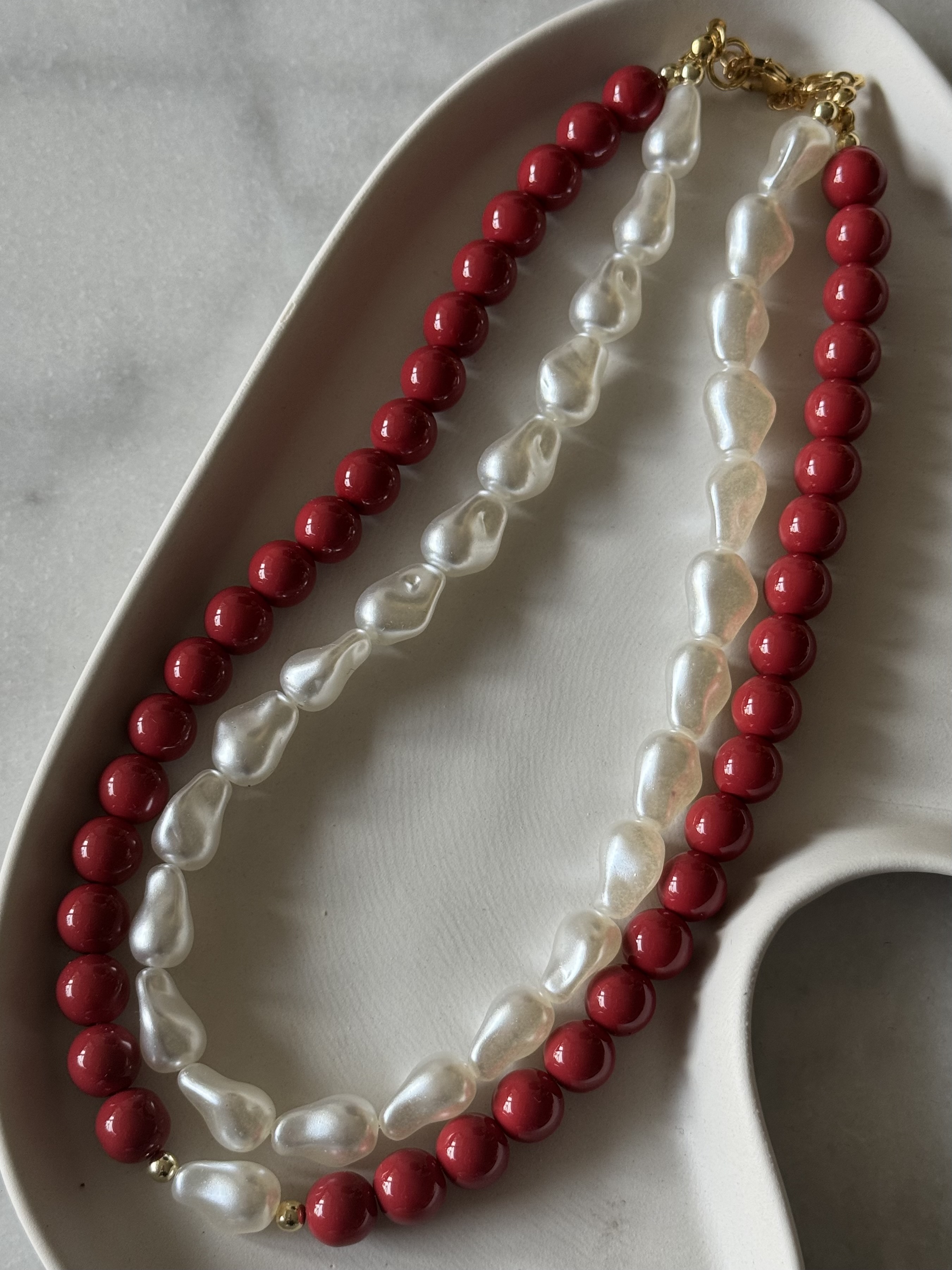 Collar Doble Rojo