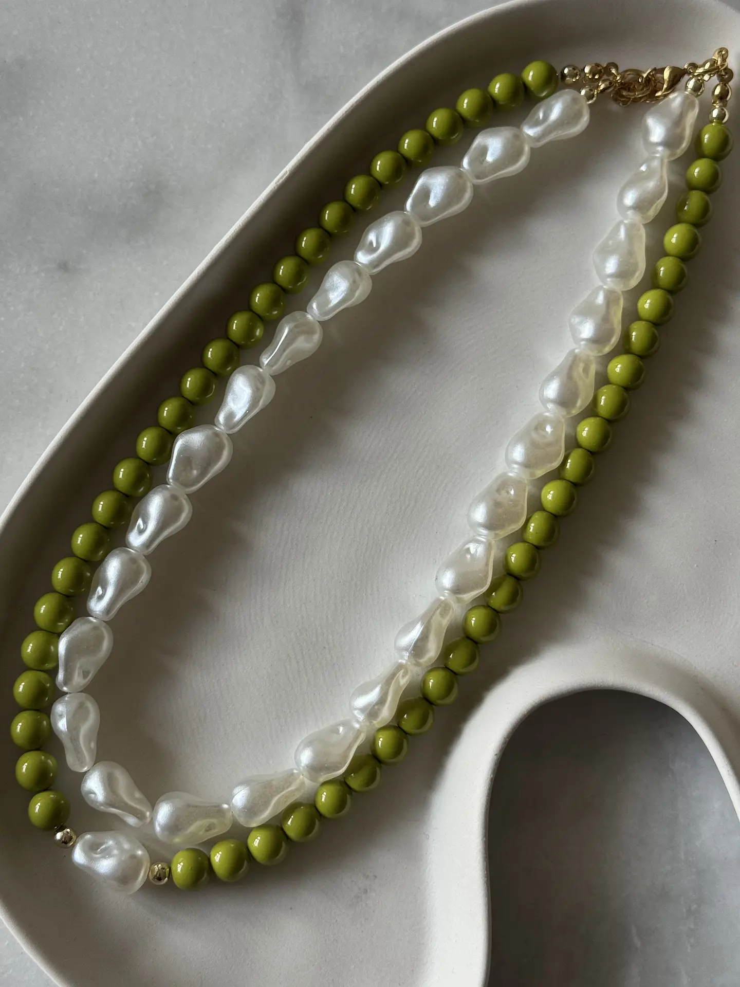 Collar Doble Pistacho 1