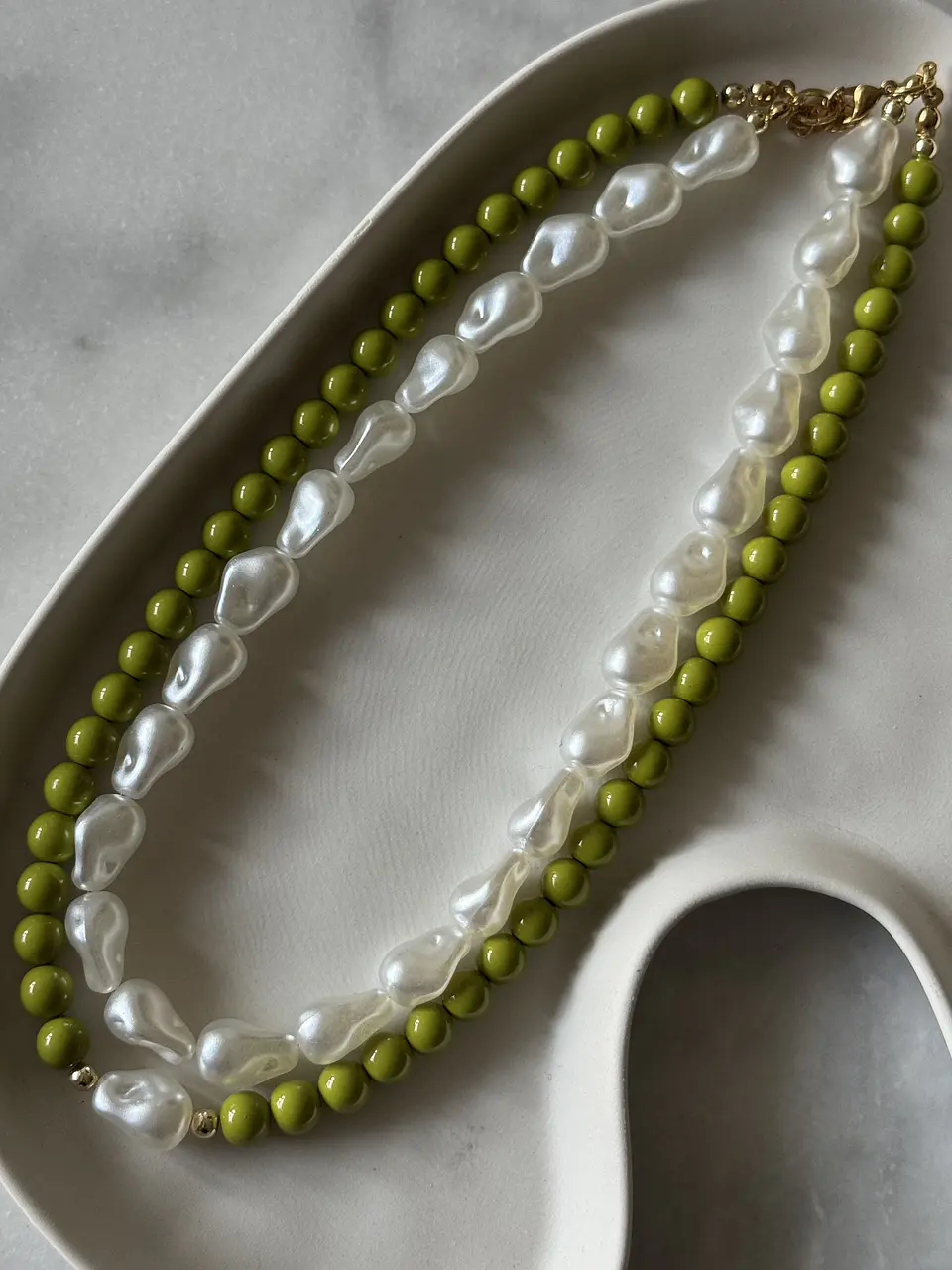 Collar Doble Pistacho 1