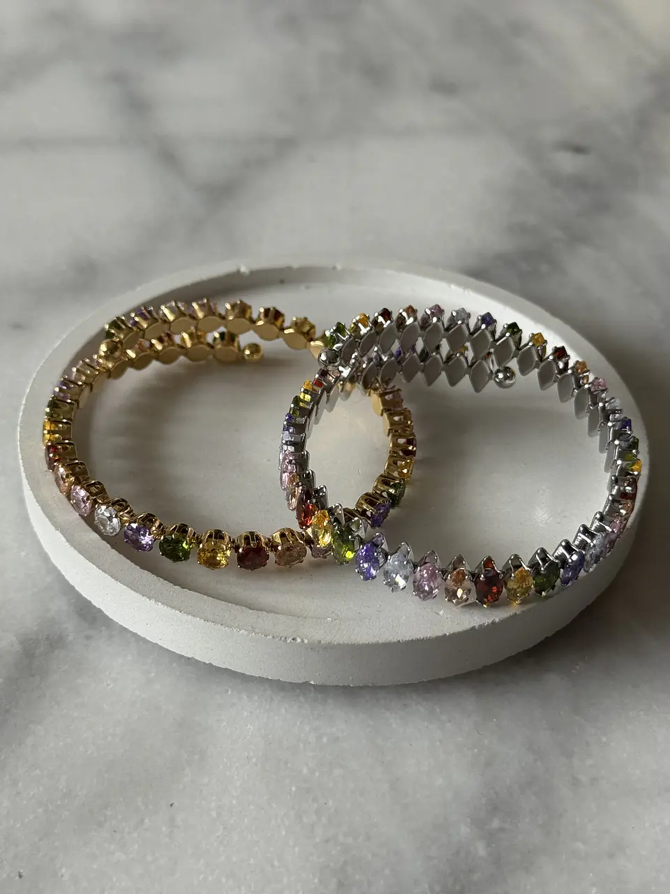 Brazalete Cristales Ajustable - Plateada 3