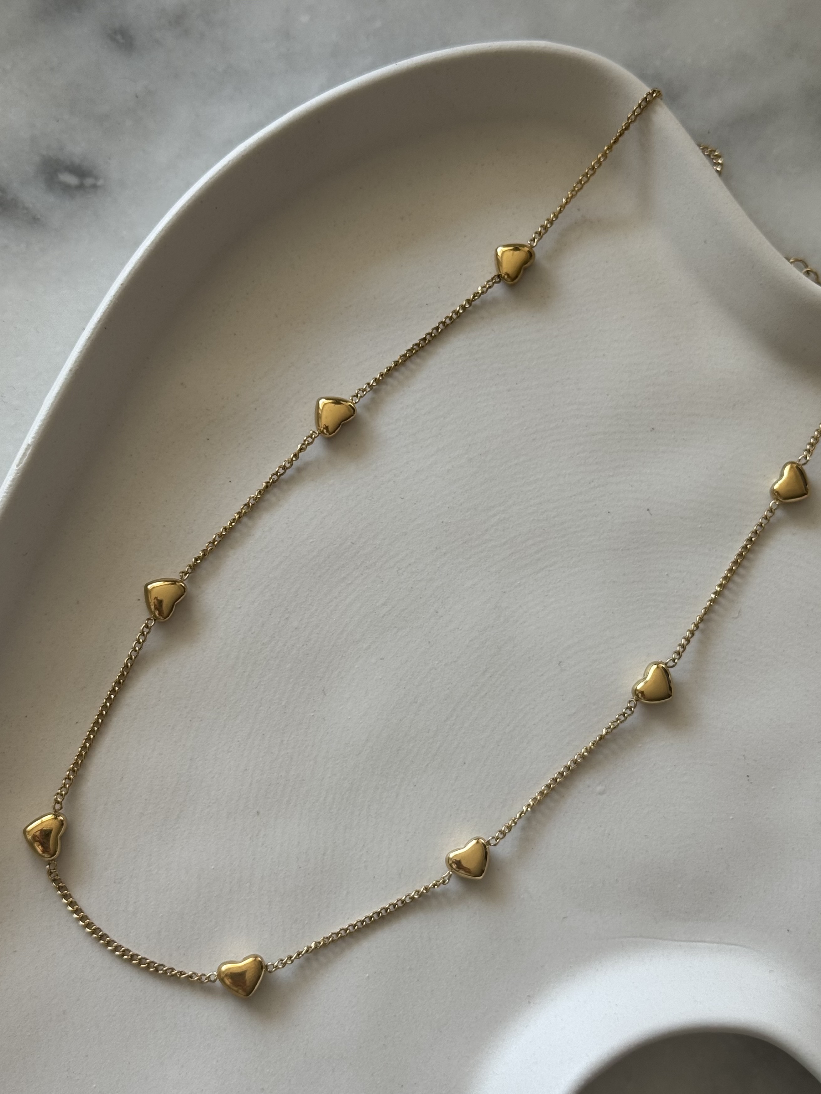 Collar Multi Corazones Dorado