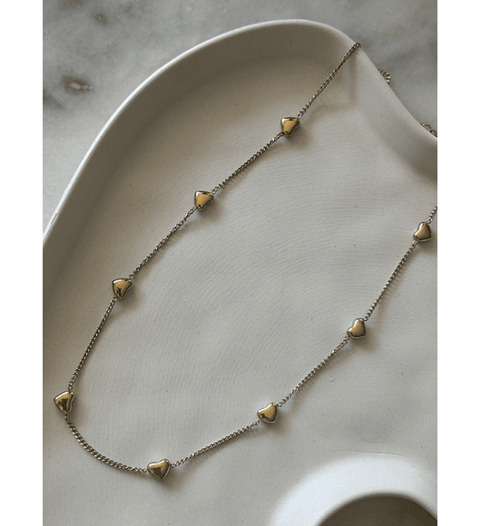 Collar Multi Corazones Dorado