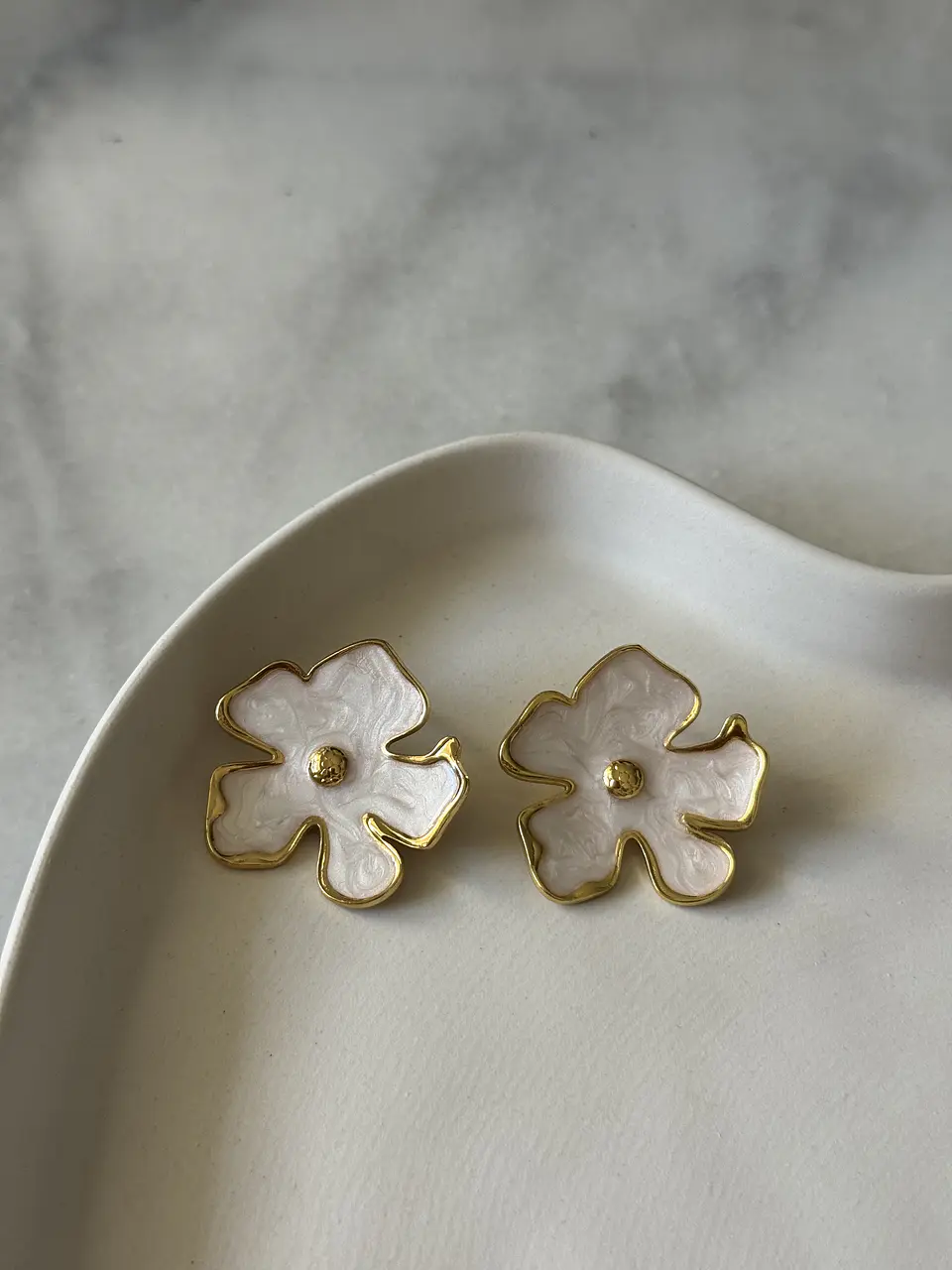 Aros Flor Perladas 1