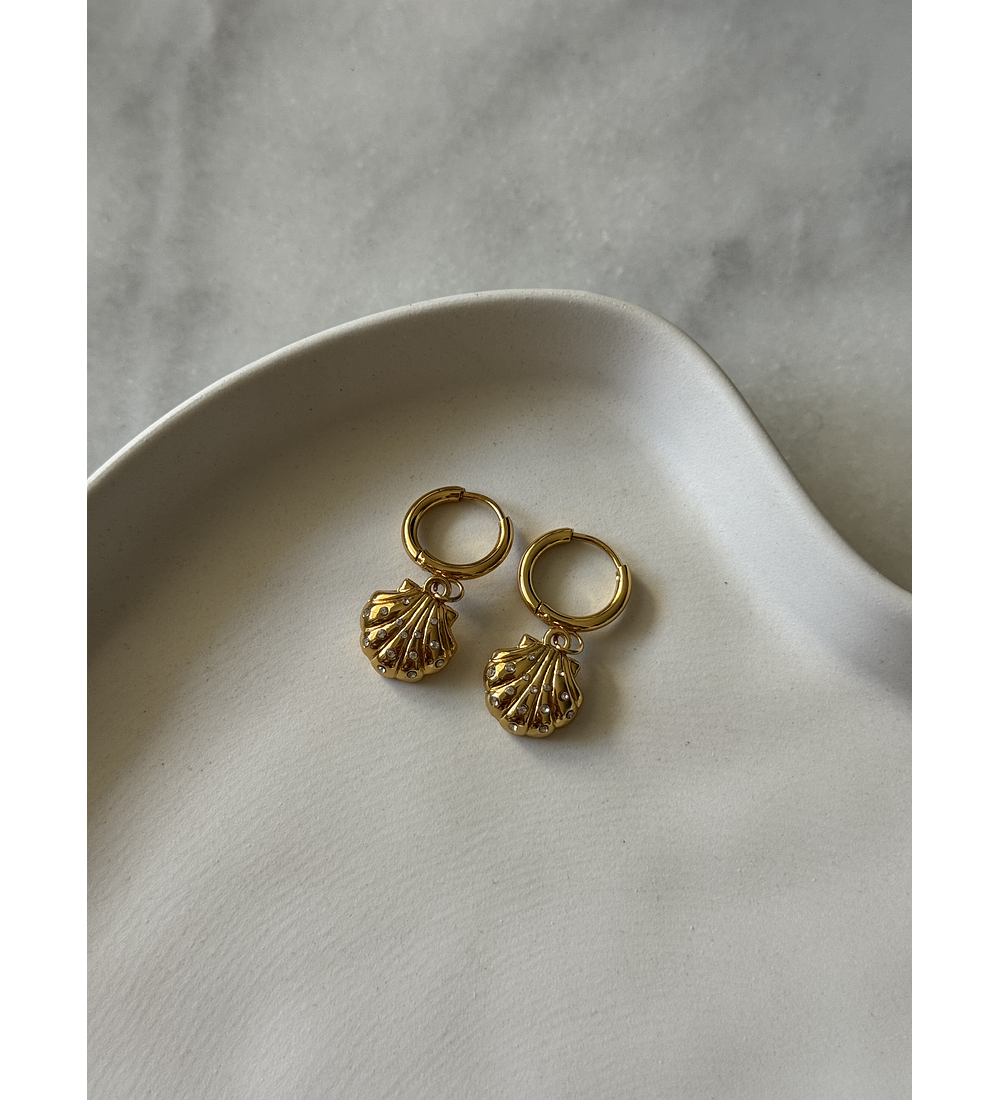 Argollas Conchitas Cristales