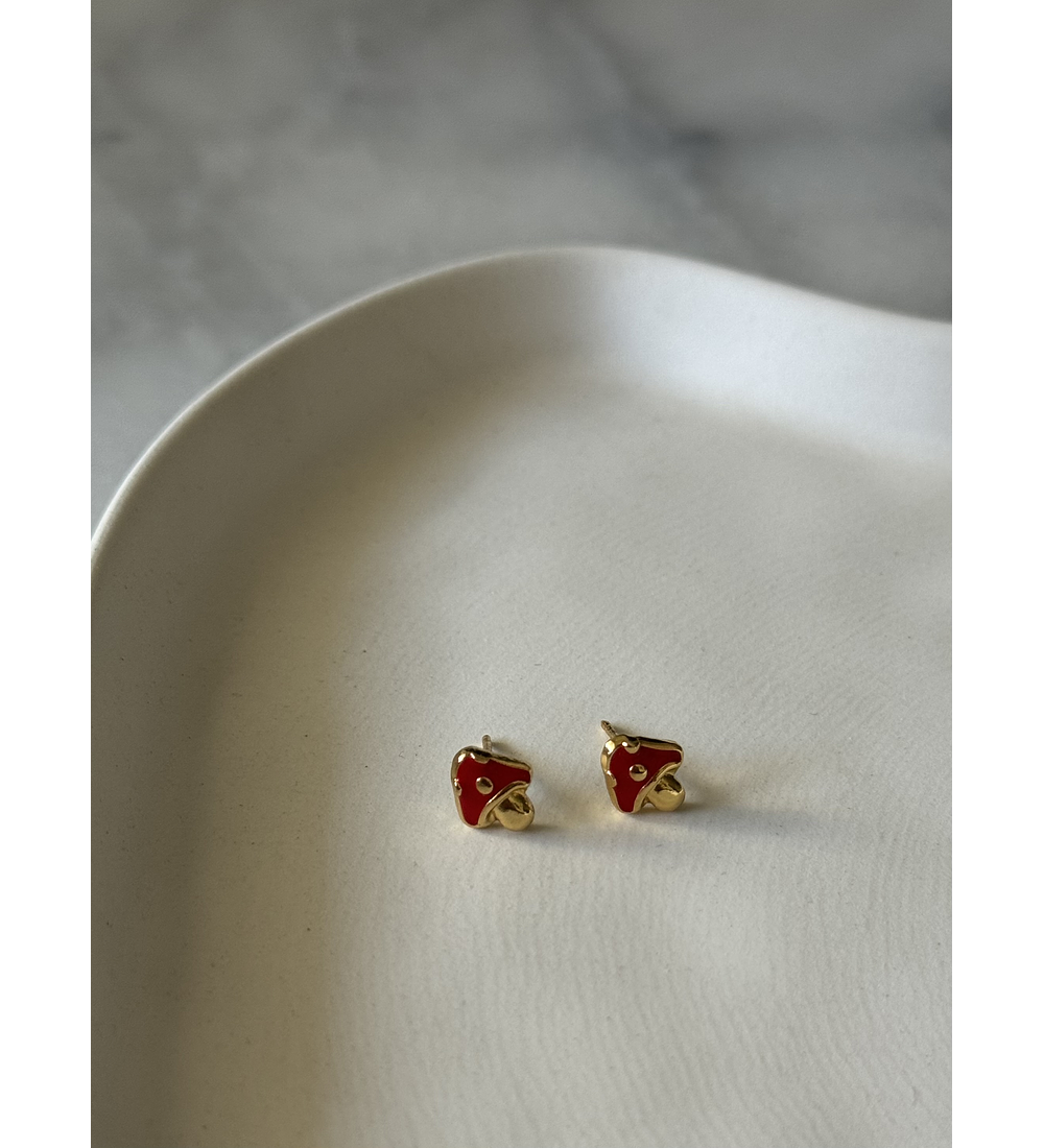 Aros Honguitos Rojos 