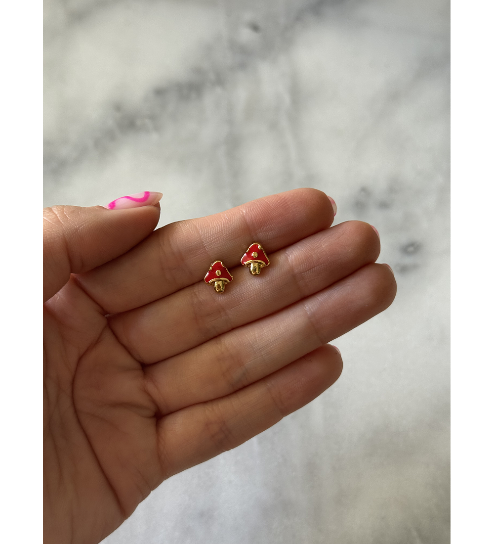 Aros Honguitos Rojos 