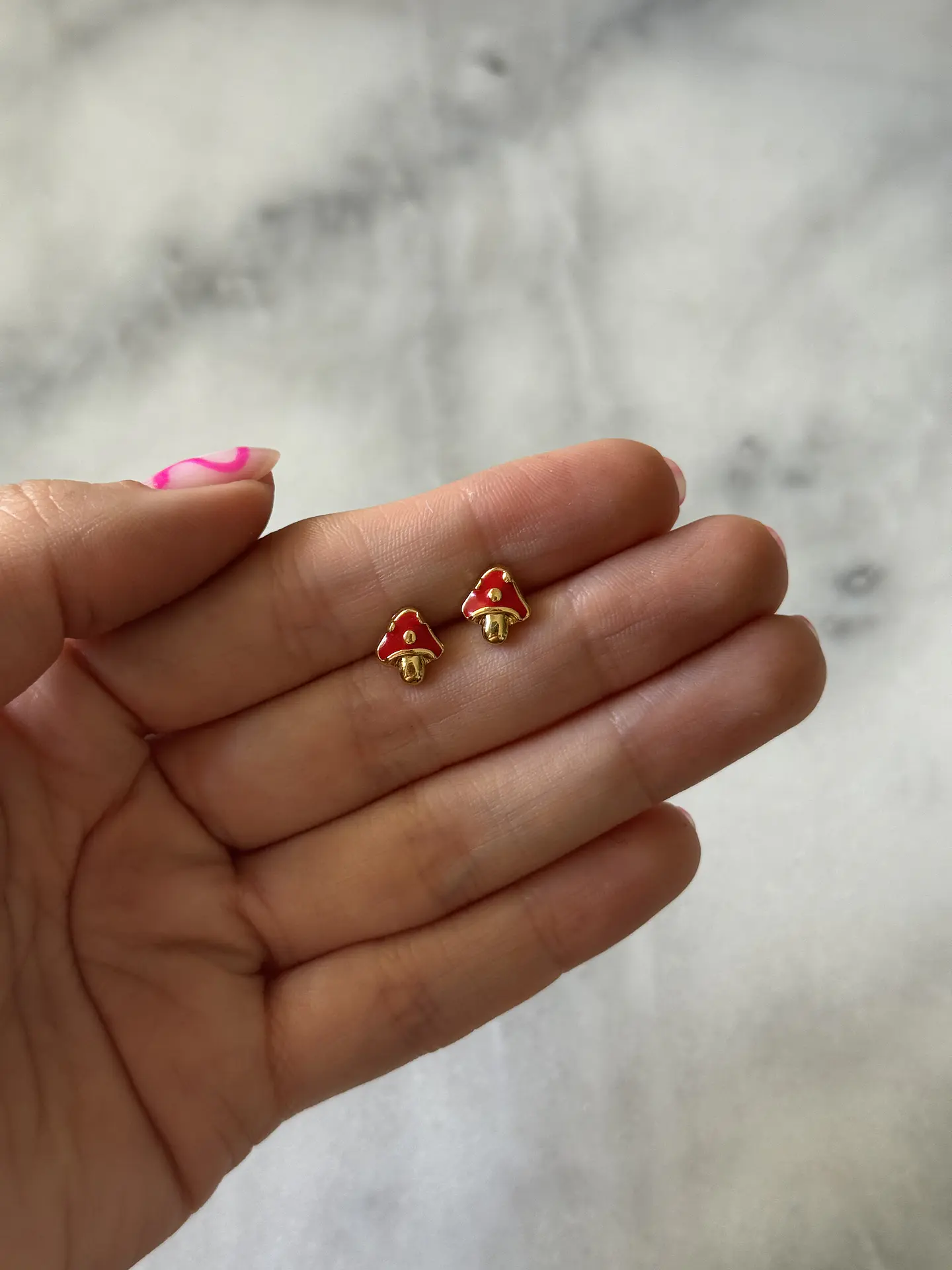 Aros Honguitos Rojos  2