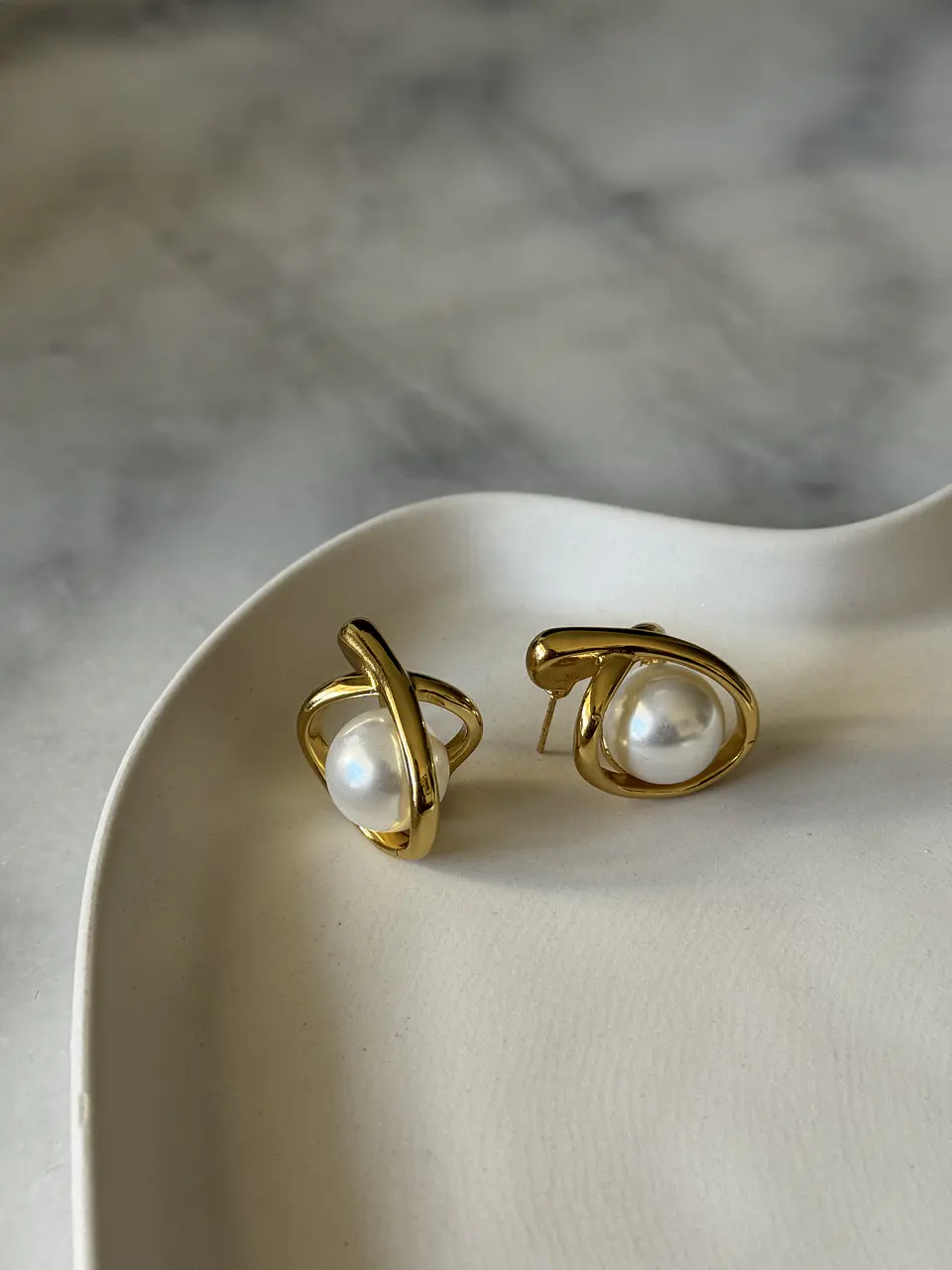 Aros Nudo Perlas 2