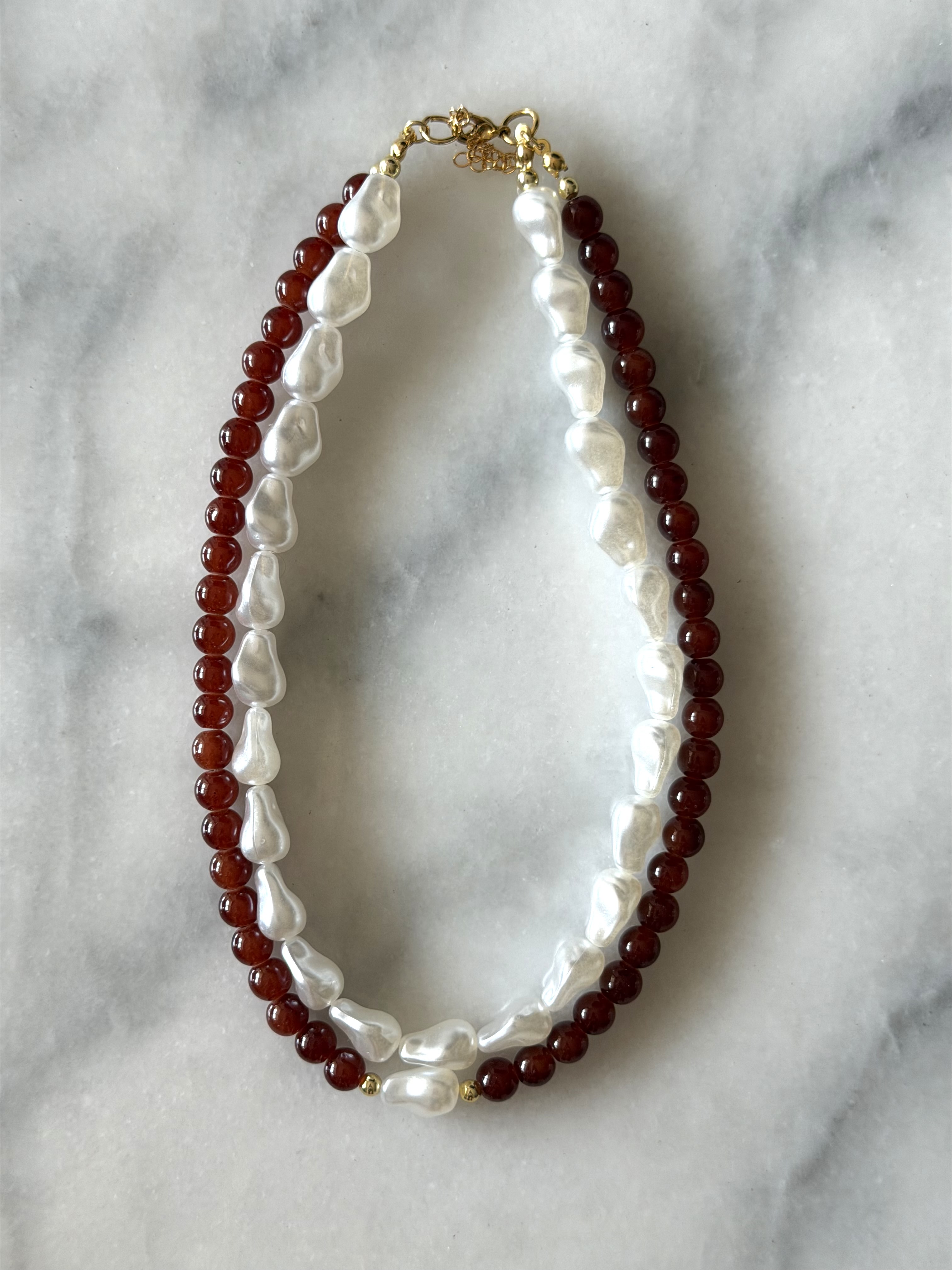 Collar Doble Marron