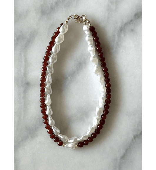 Collar Doble Marron