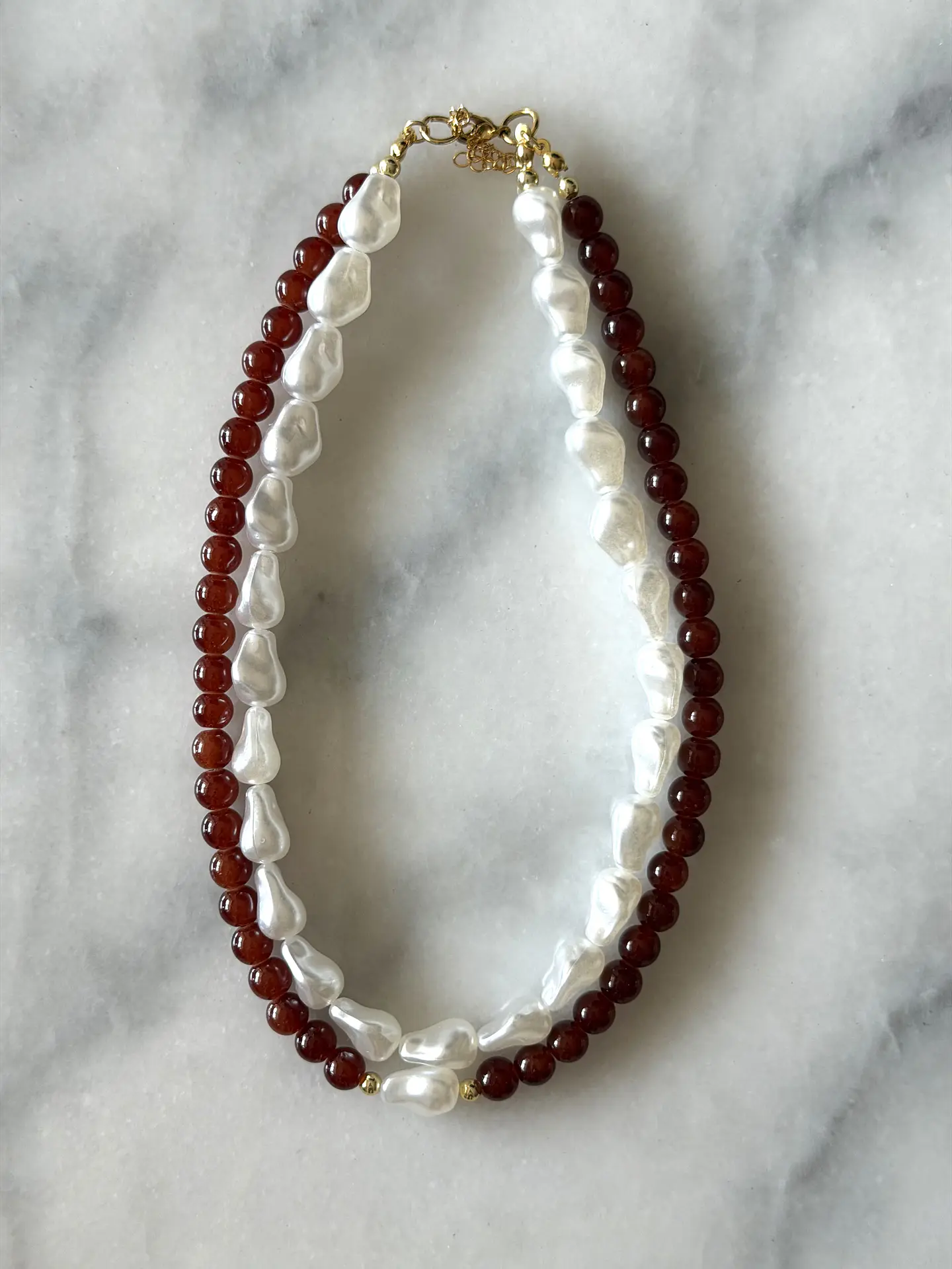 Collar Doble Marron 1