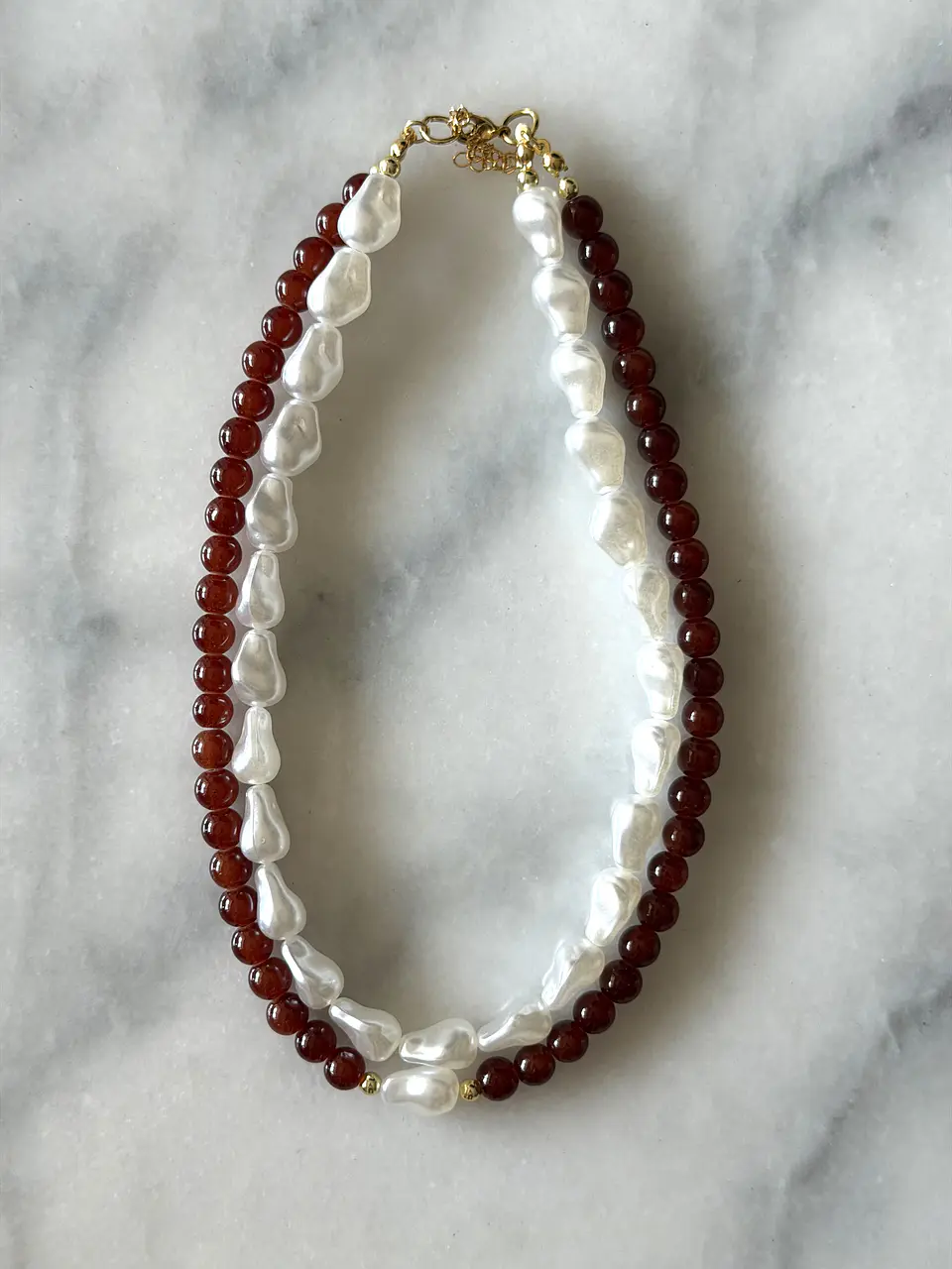 Collar Doble Marron 1