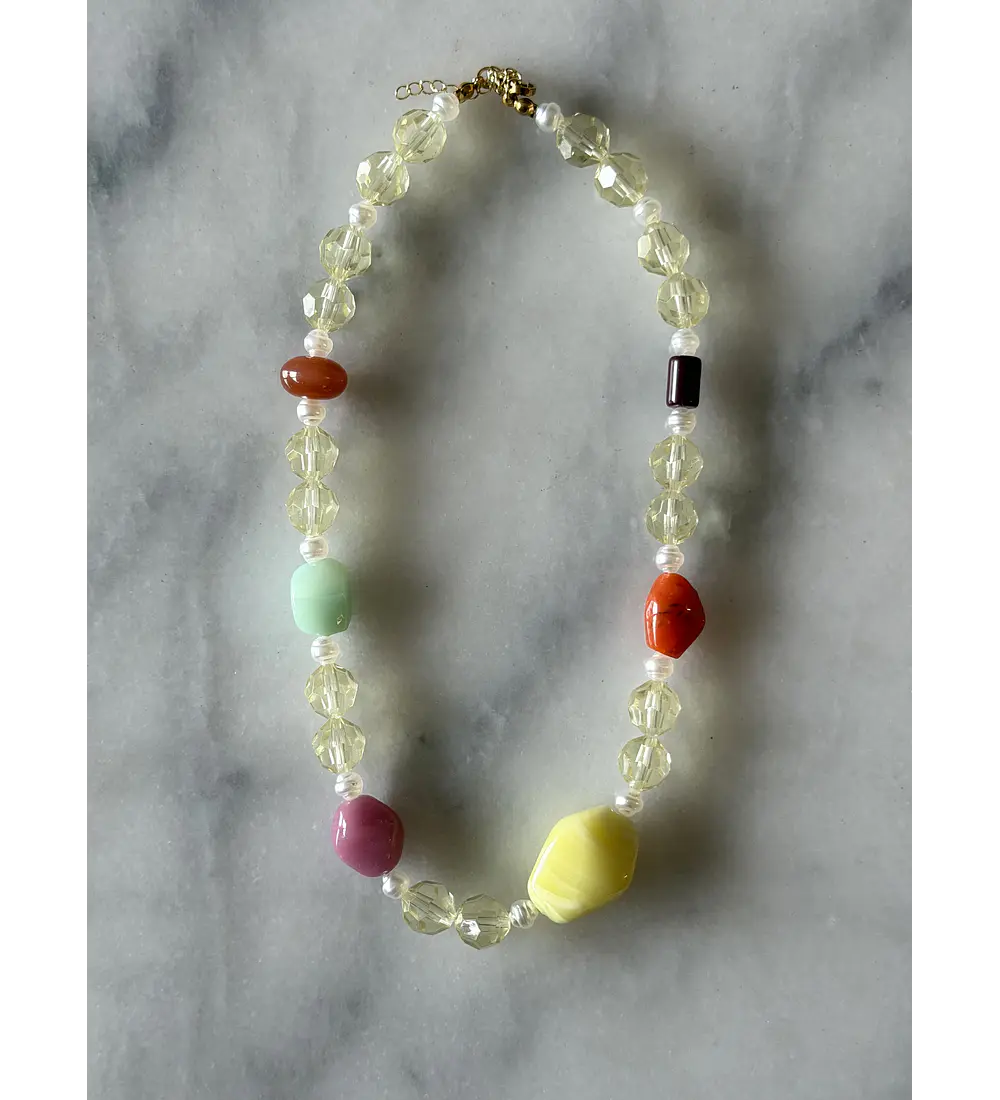Collar Butter Yellow Cristales