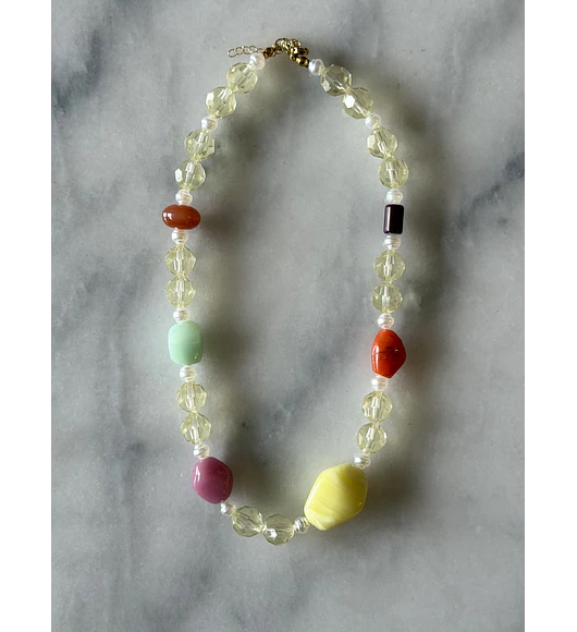 Collar Butter Yellow Cristales