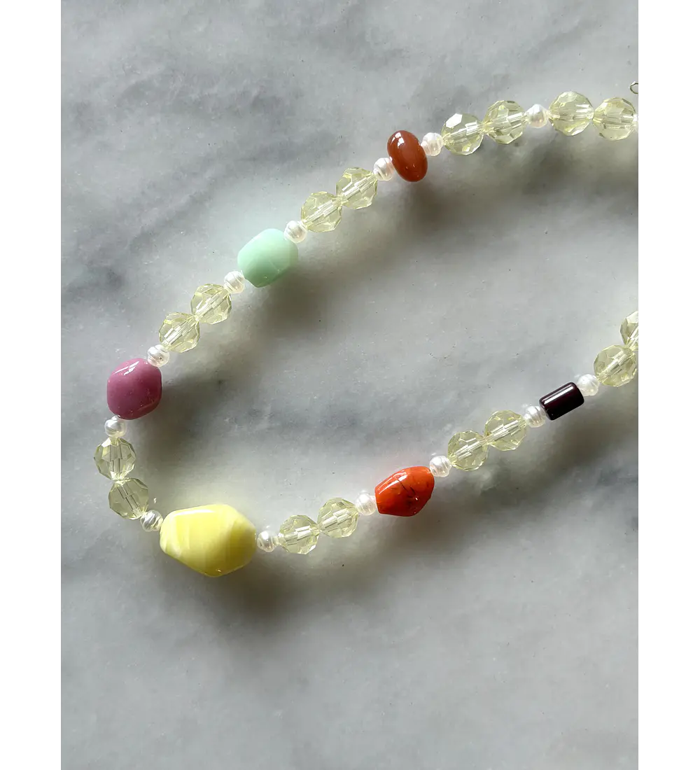 Collar Butter Yellow Cristales