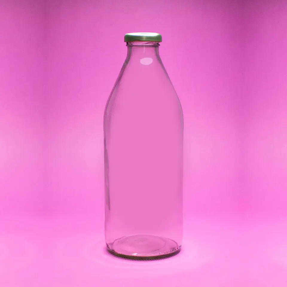 Botella Lechera 1000ml 1 litro con Tapas Incluidas 2