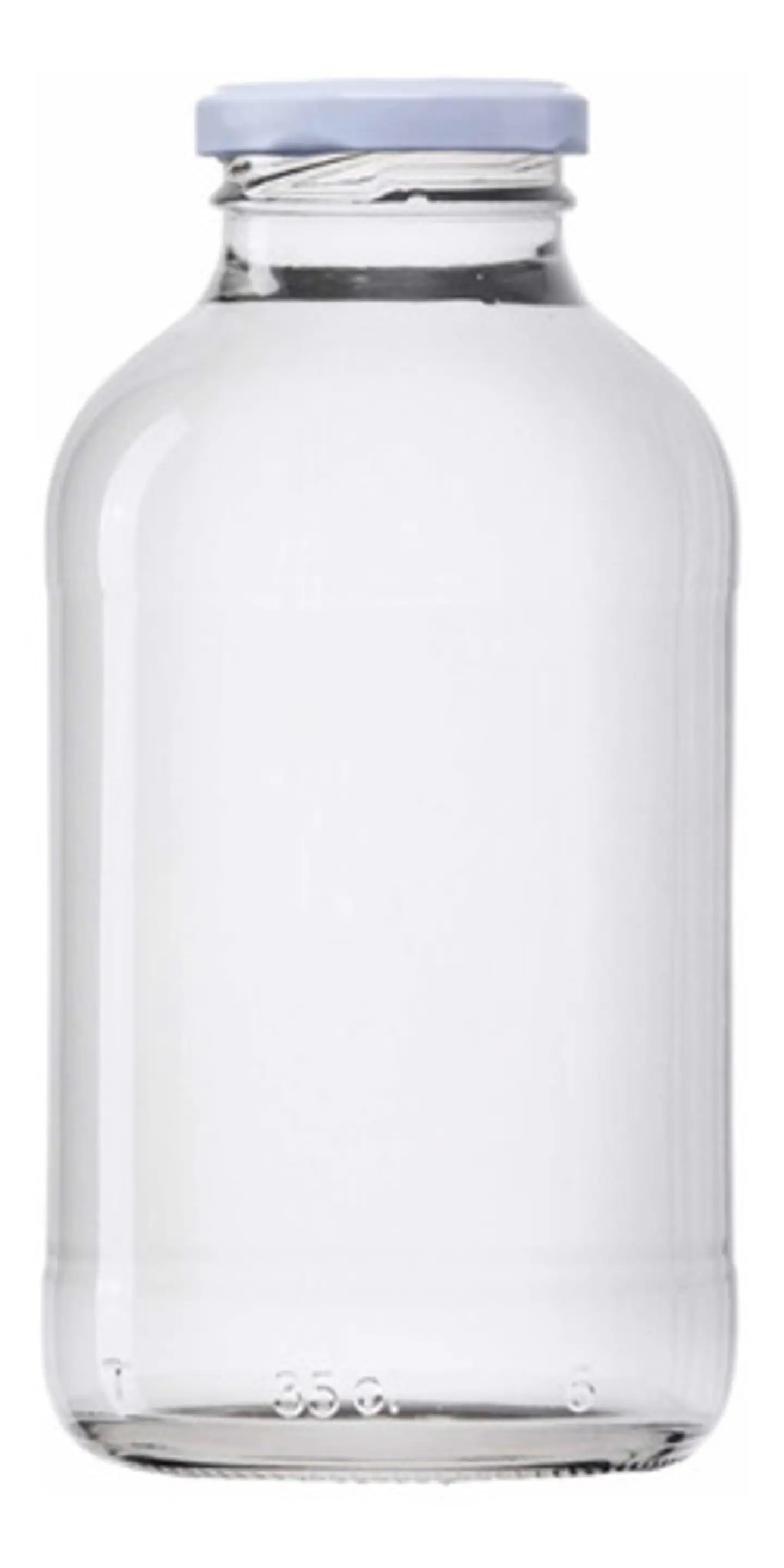 Frasco de vidrio Jugo 350 Ml Con Tapas Incluidas 3