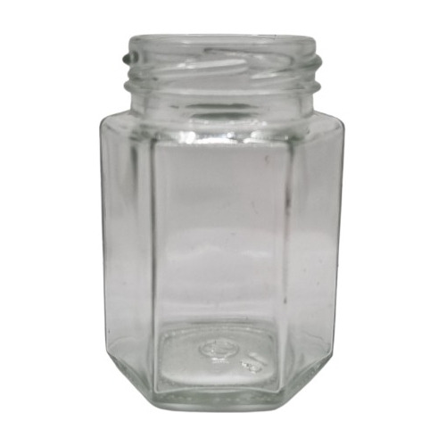 Frasco Conservero Hexagonal 100cc con tapa inlcuida