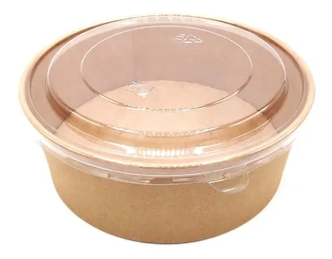 Bowl Pote Kraft 500 ml / 16 Oz + Tapa – Ecológico