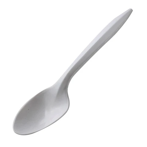 Cuchara plastica economica blanca para fiesta