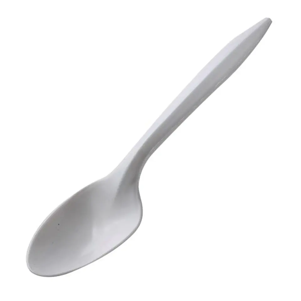 Cuchara plastica economica blanca para fiesta 1