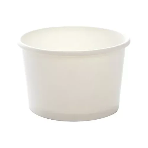 Pote Helado 4 Oz Sin Tapa Polipapel Blanco 