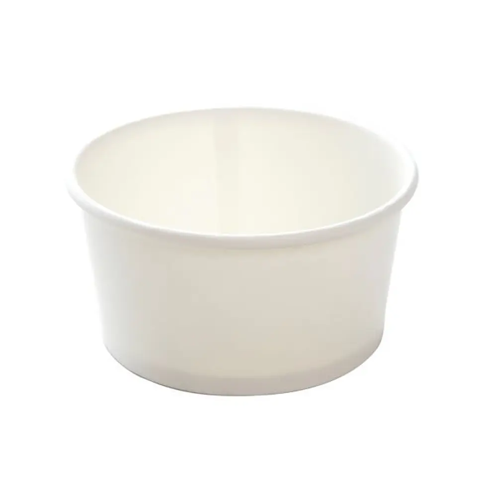 Pote Helado 6 Oz Sin Tapa Polipapel Blanco (500 Unidades) 1