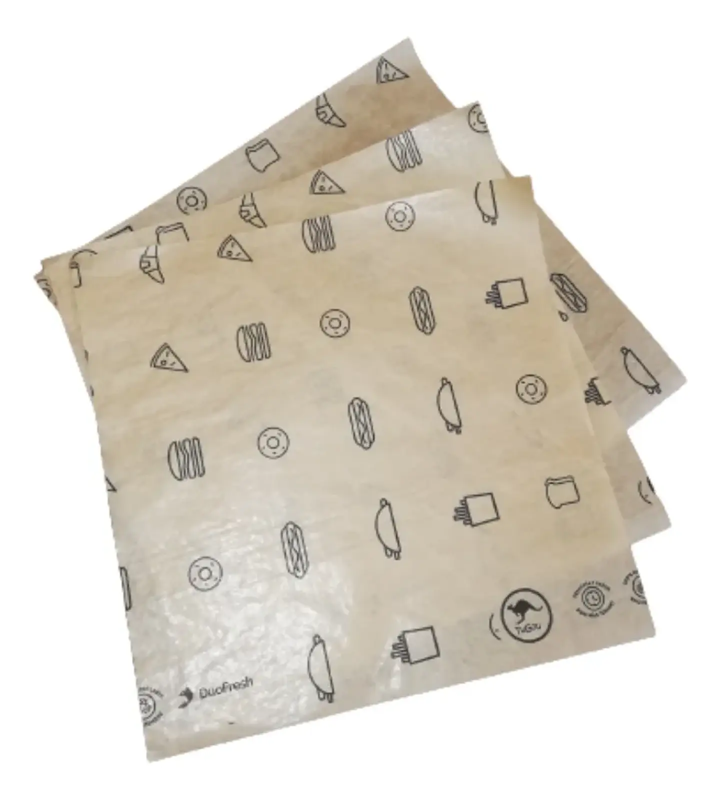 Papel Antigrasa Duofresh Kraft antihaderente 33x37cm 1