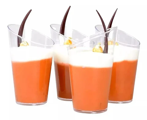 Vasos Shot Acrilico Postres Pocillo Plastico Redondo 60ml