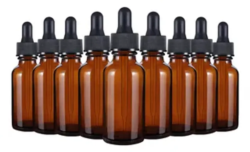Frasco Gotero de Vidrio Ámbar 30 ml con Cuentagotas 2