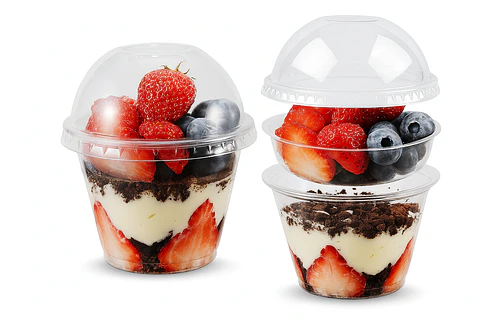 Vaso Pet + Tapa Domo Sin Hoyo 9 OZ / 270 ml 