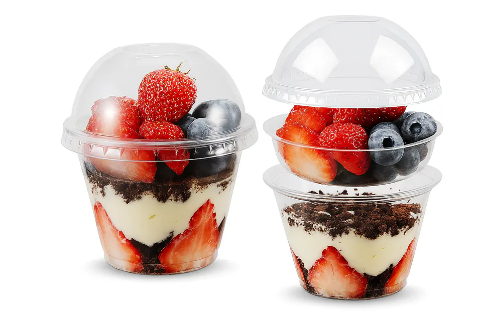 Vaso Pet + Tapa Domo Sin Hoyo 9 OZ / 270 ml  1
