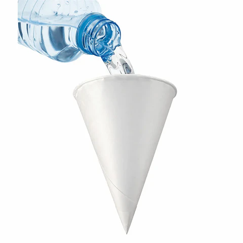 Vaso Desechable Forma De Cono De Papel Para Agua