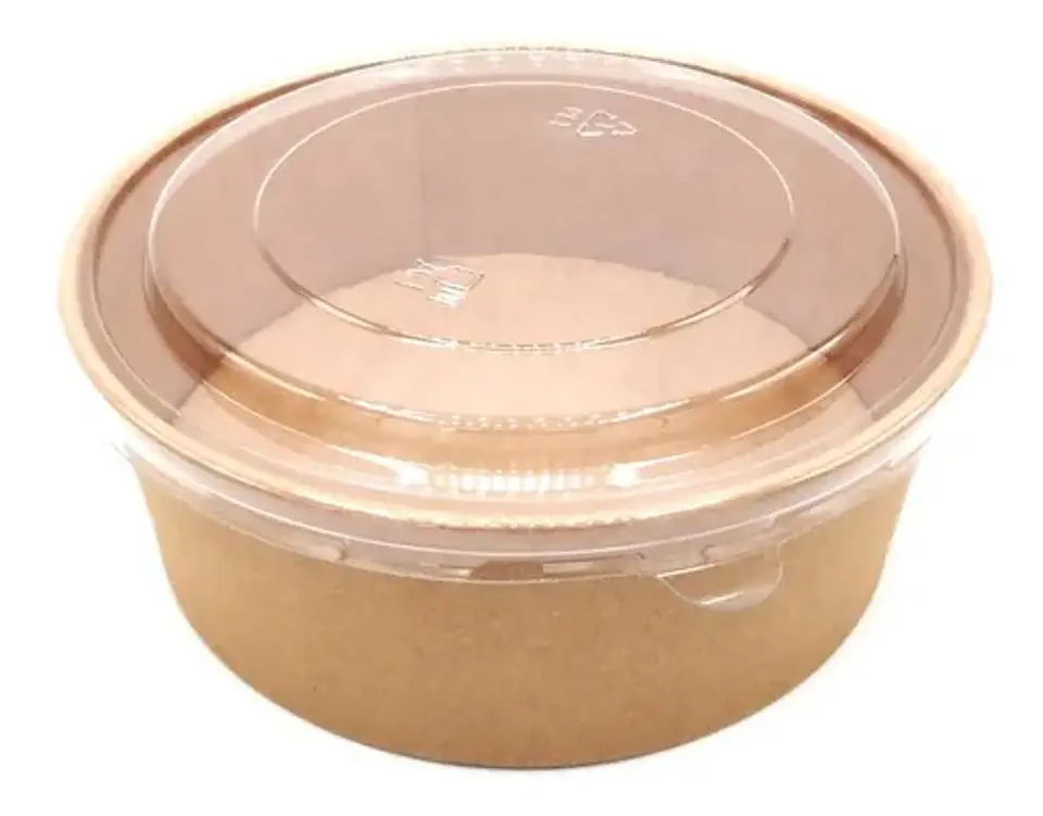 Bowl Pote Kraft Ecológico 750 ml / 25 oz + Tapa 1
