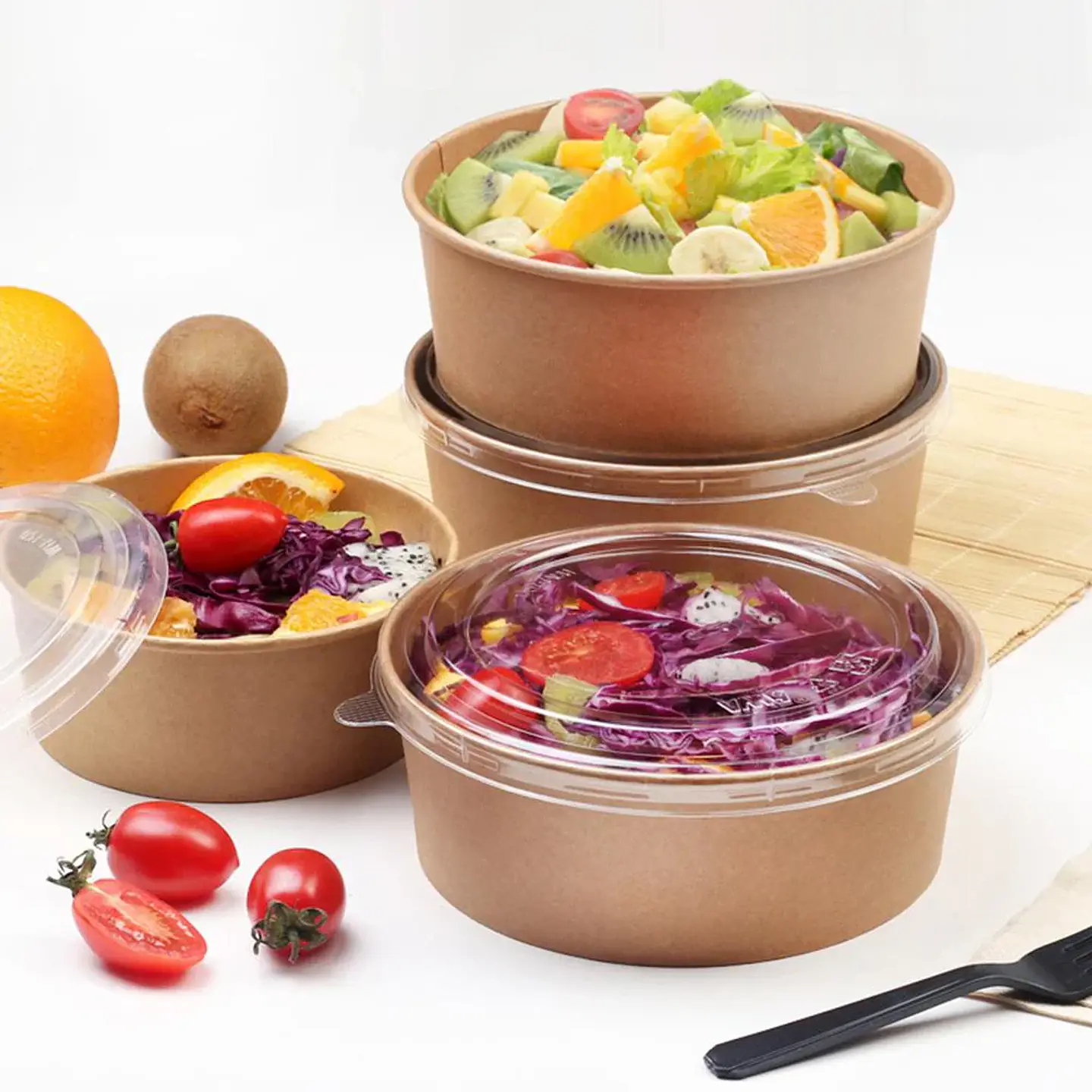 Bowl Pote Kraft Ecológico 750 ml / 25 oz + Tapa 2