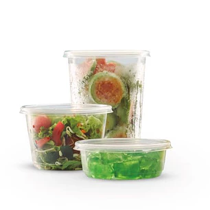 Pote Contenedor Transparente 250ml 8 Oz Con Tapa 100 Unid