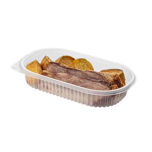 Plato Tranparente Ovalado Con Tapa